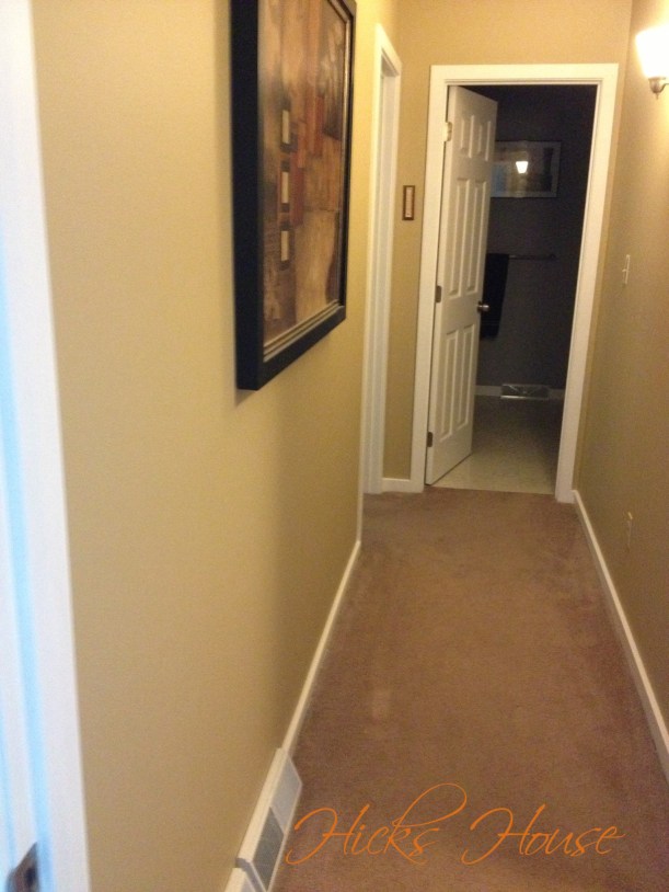 upstairs hall.  Hello pretty white trim!