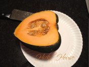 cut acorn squash in half lengthwise