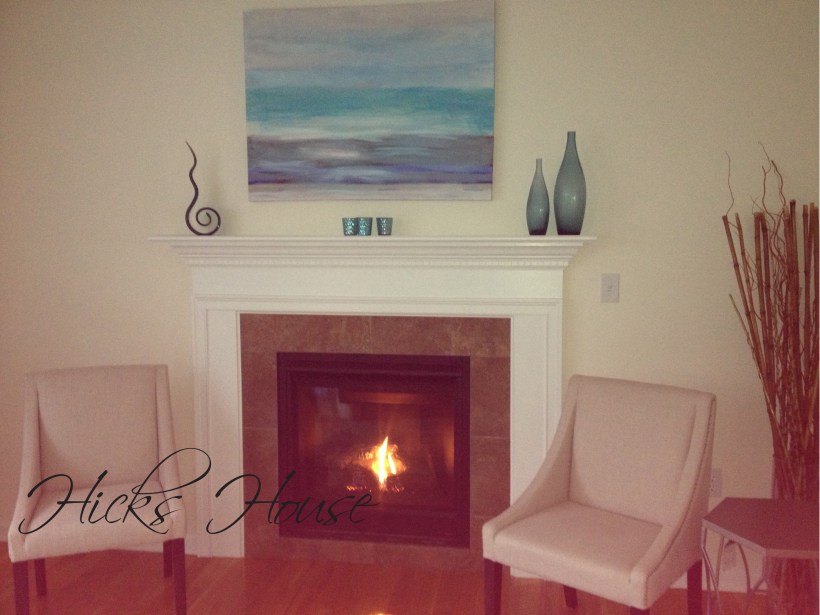 one more view with the fireplace lit