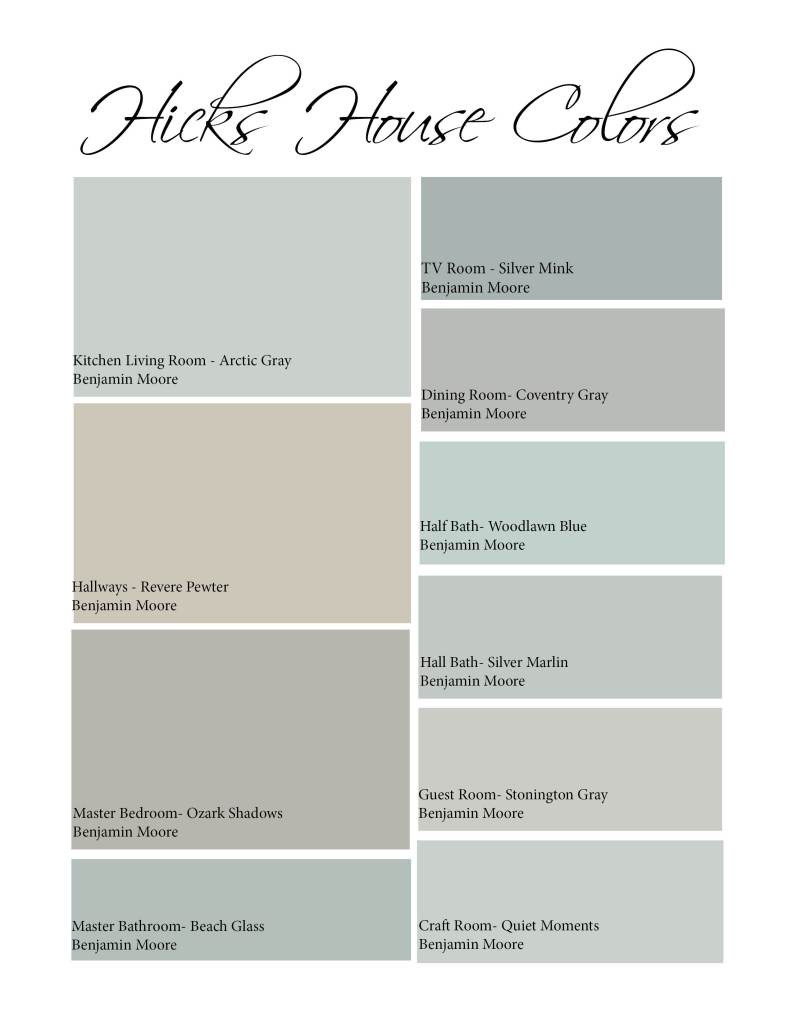 Hicks House Color Scheme