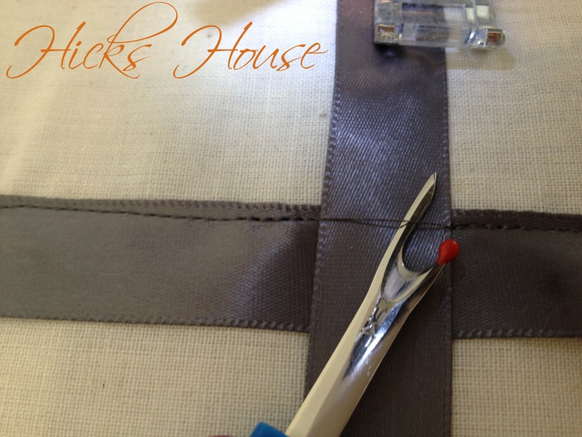 Hicks House | Ribbon Embossed Muslin Pillow