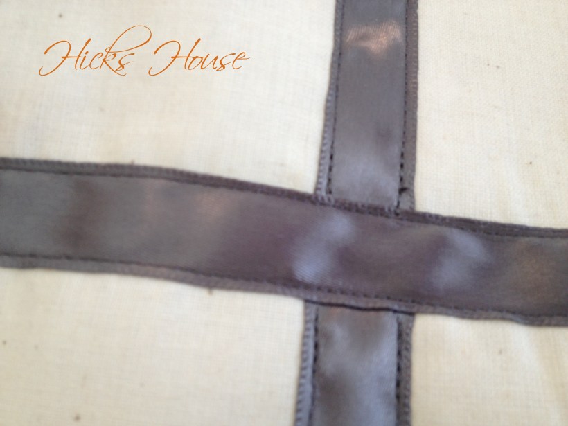 Hicks House | Ribbon Embossed Muslin Pillow