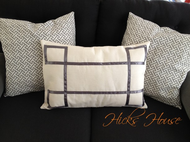 Hicks House | Ribbon Embossed Muslin Pillow