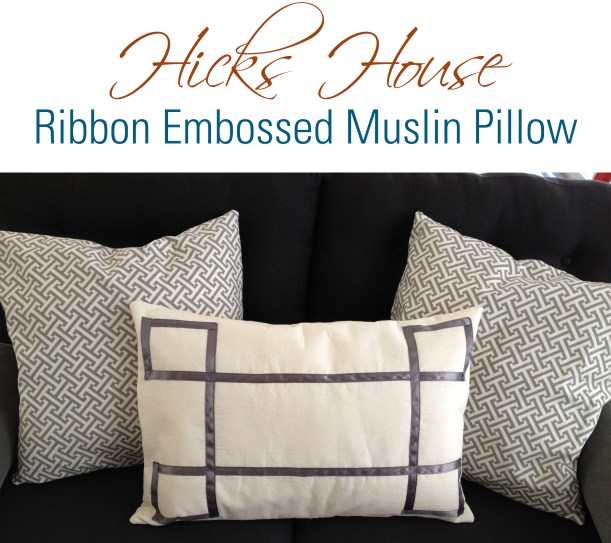 Hicks House | Ribbon Embossed Muslin Pillow